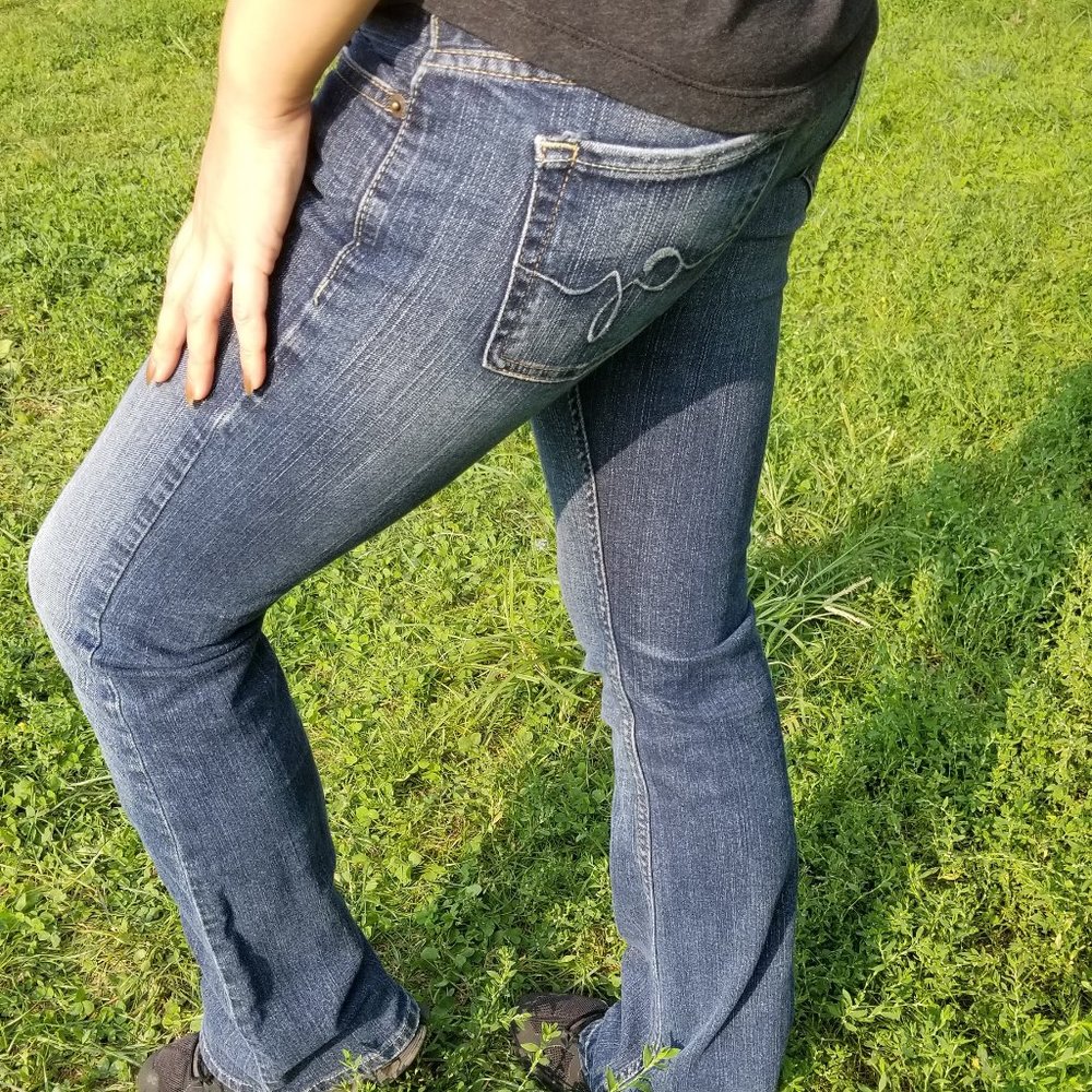 Guess Blue Jeans Low Rise Bootcut Stretch 27